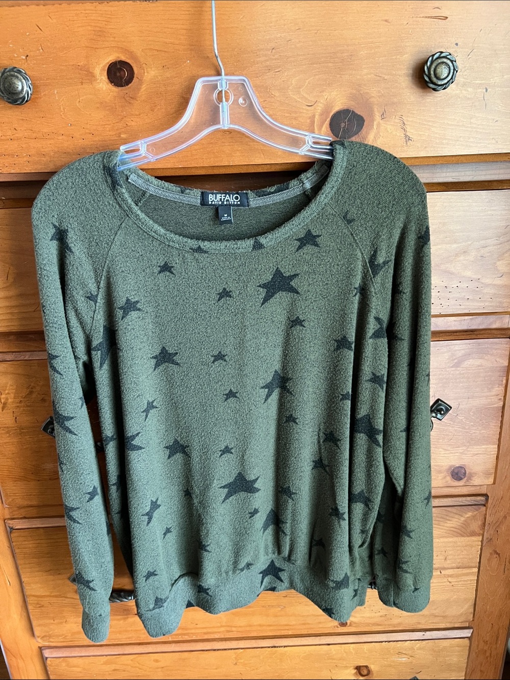 Buffalo David Bitton Olive Green Star Sweatshirt